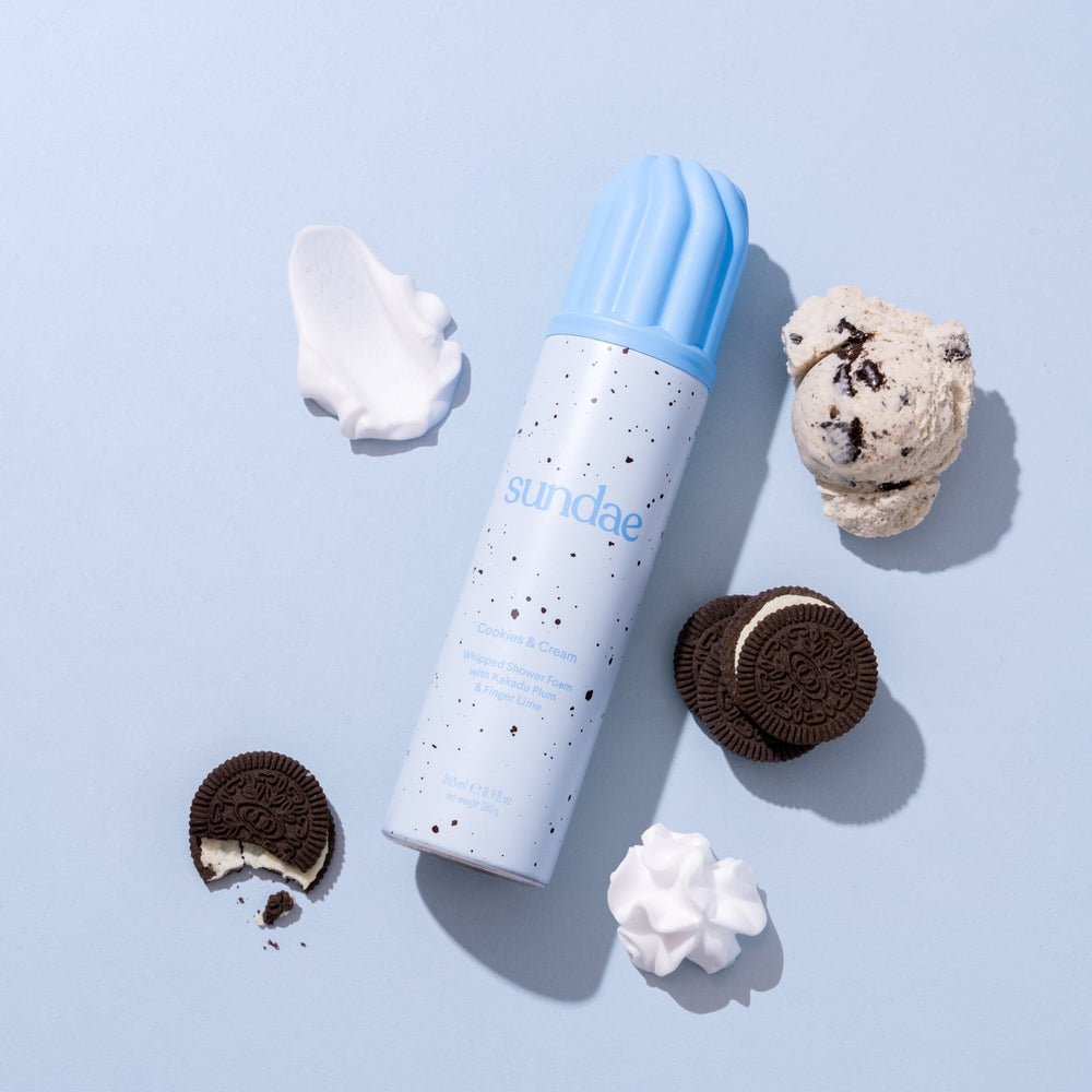 Gel douche moussant Sundae Body Cookies & Cream parfum cookies & crème glacée