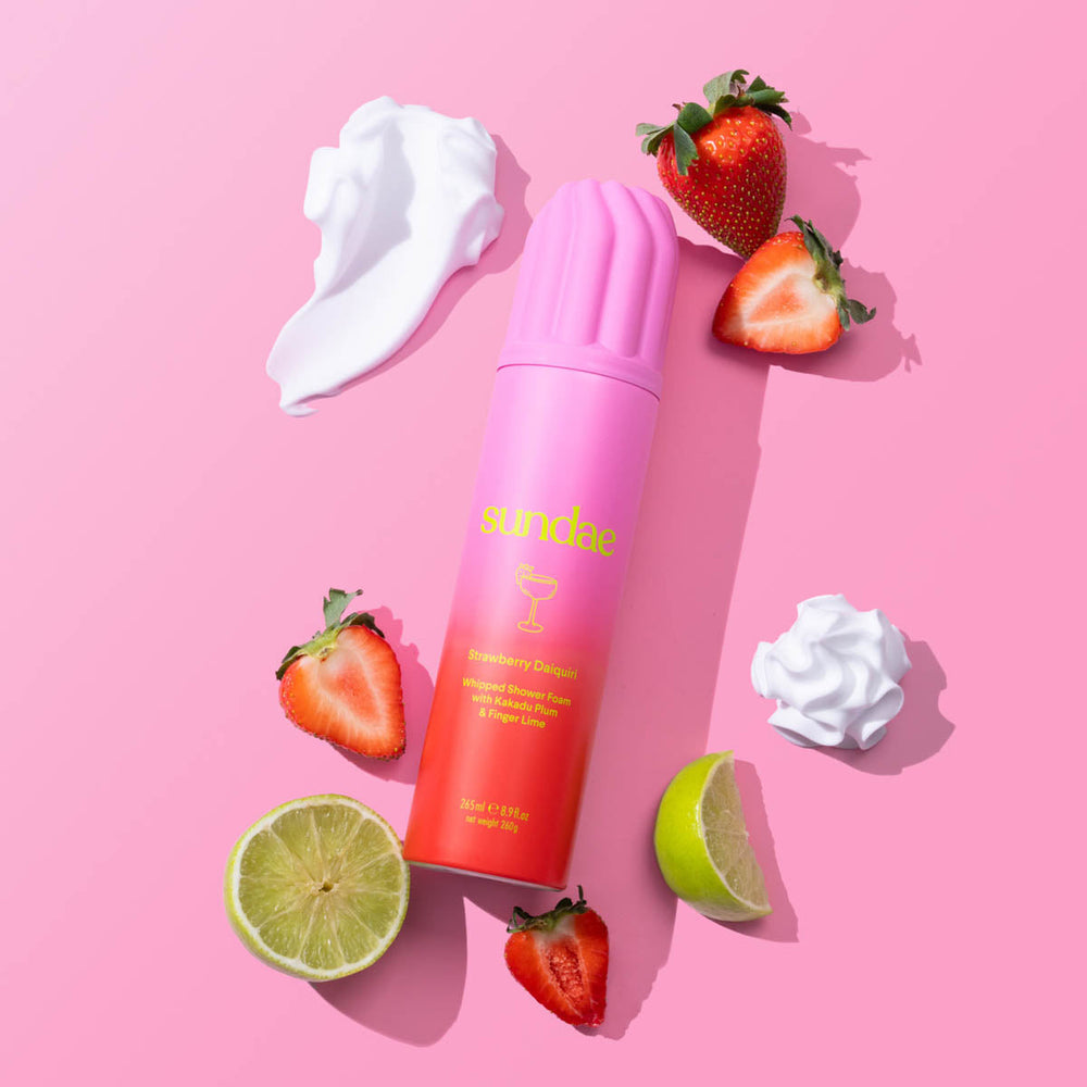 Gel douche moussant Sundae Body Strawberry Daiquiri parfum cocktail fraise