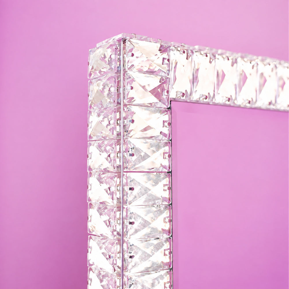 Miroir LED à cristaux 80 × 60 cm