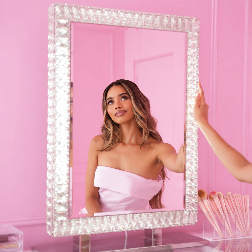 Miroir LED à cristaux 80 × 60 cm