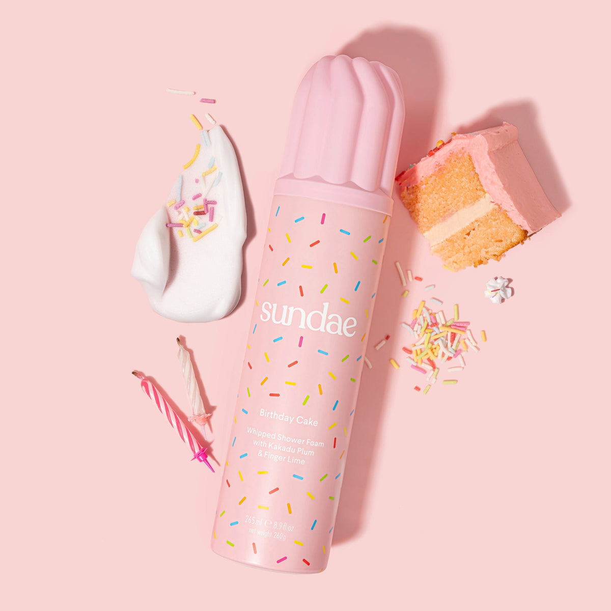 Gel douche moussant Sundae Body Birthday Cake parfum gâteau d'anniversaire