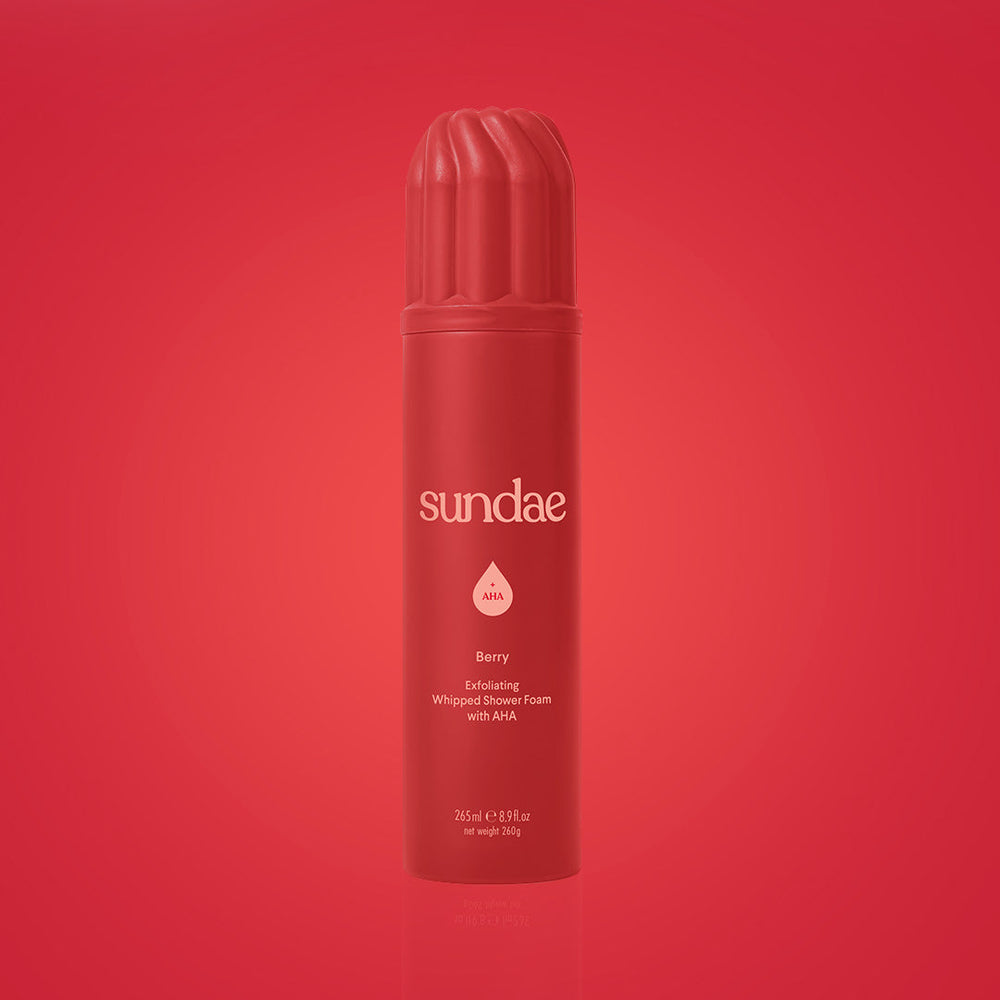 Gel douche exfoliant AHA Sundae Body Berry aux fruits rouges – visuel 2