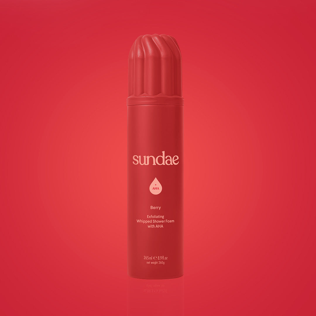 Gel douche exfoliant AHA Sundae Body Berry aux fruits rouges – visuel 2