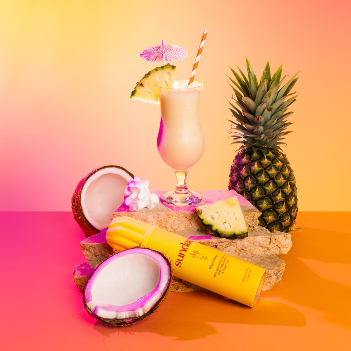 Gel douche moussant Sundae Body Piña Colada parfum ananas coco – visuel 2