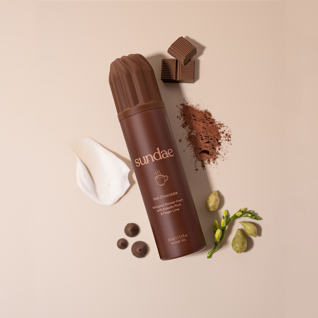 Gel douche moussant Sundae Body Hot Chocolate parfum chocolat chaud