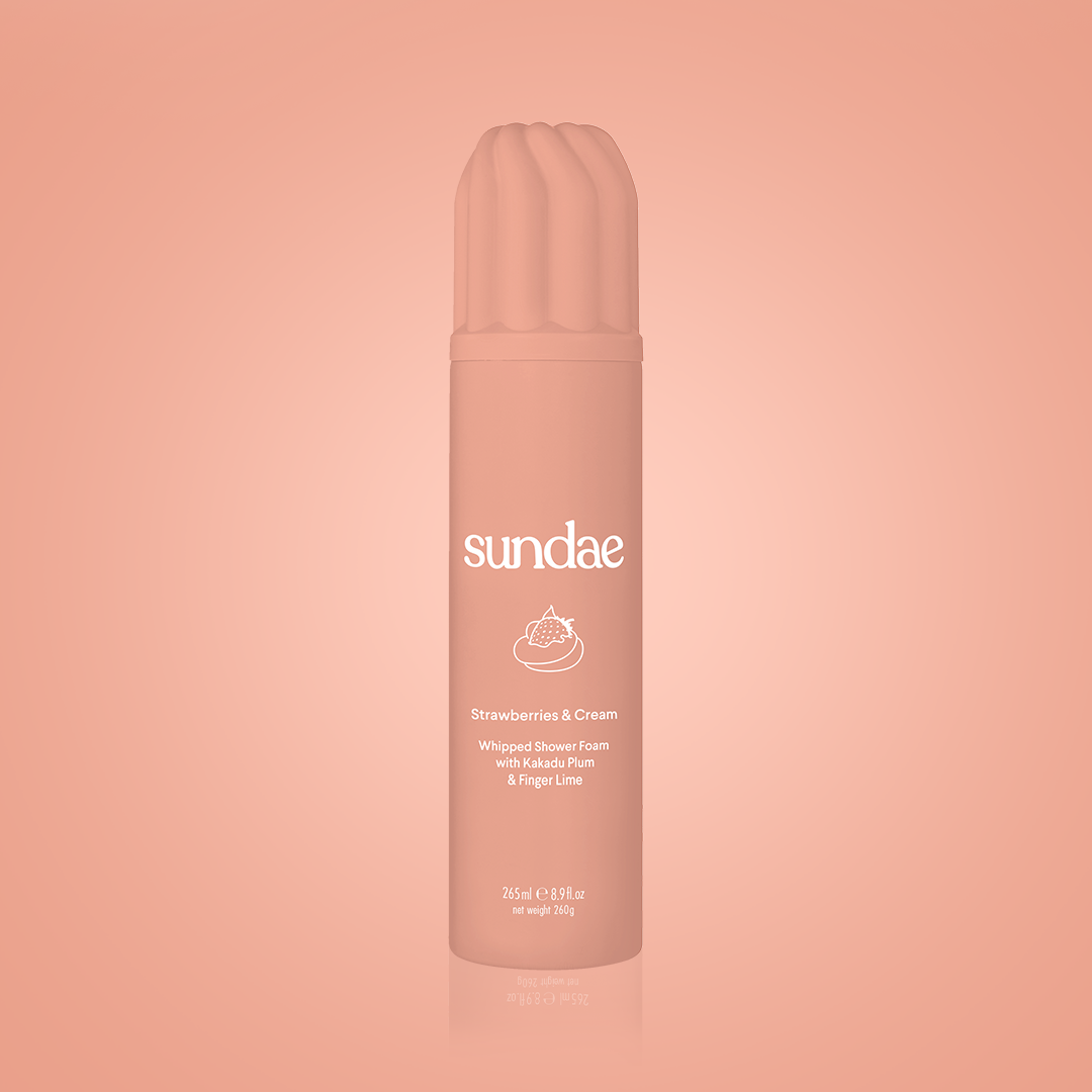 Gel douche moussant Sundae Body Strawberries & Cream parfum fraise chantilly – visuel 3
